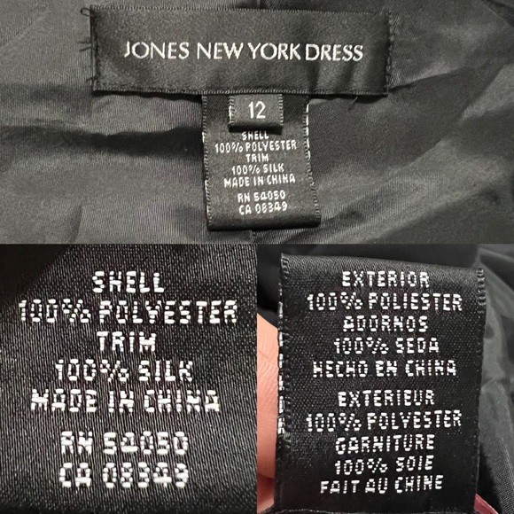 Jones New York Chiffon‎ Beaded Sparkle in Black - Picture 12 of 12